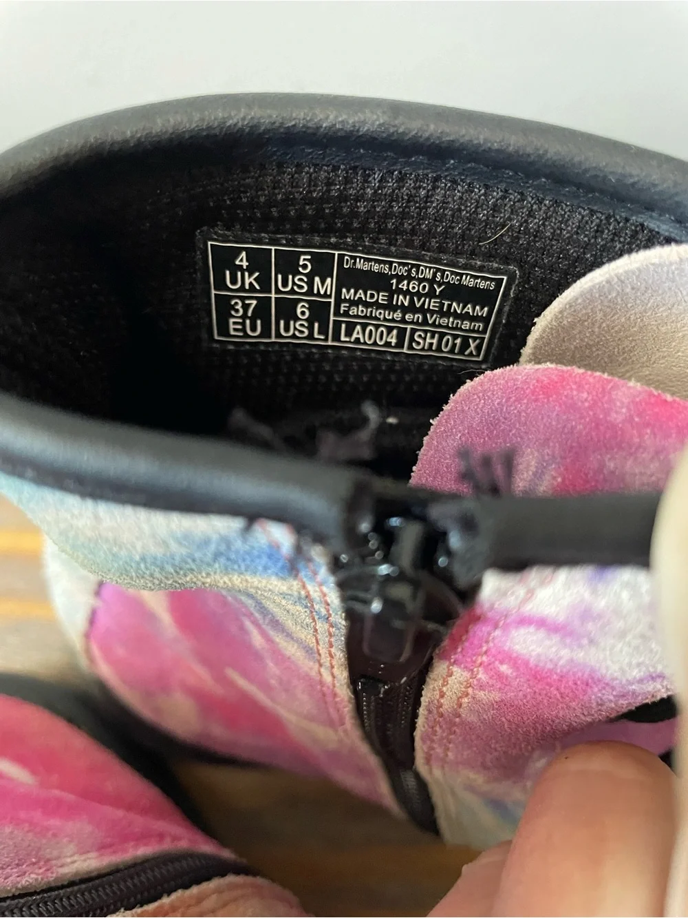 Dr. Martens 1460 Pascal Boots Tie-Dye Suede - sz 5 / EU 37